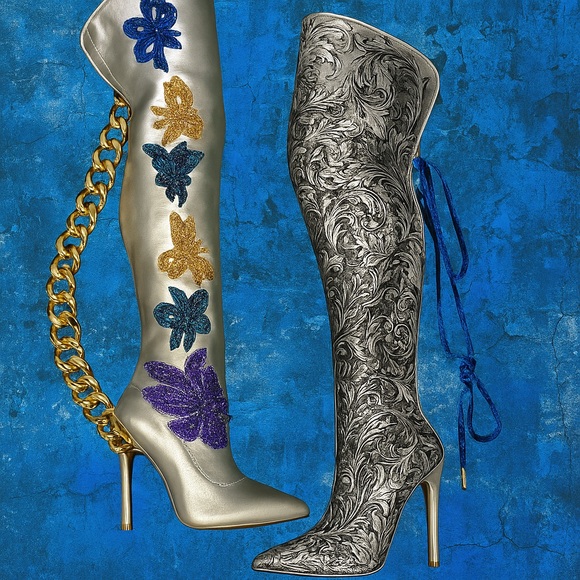 The Silver Sette Over The Knee Boot - Picture 1 of 13